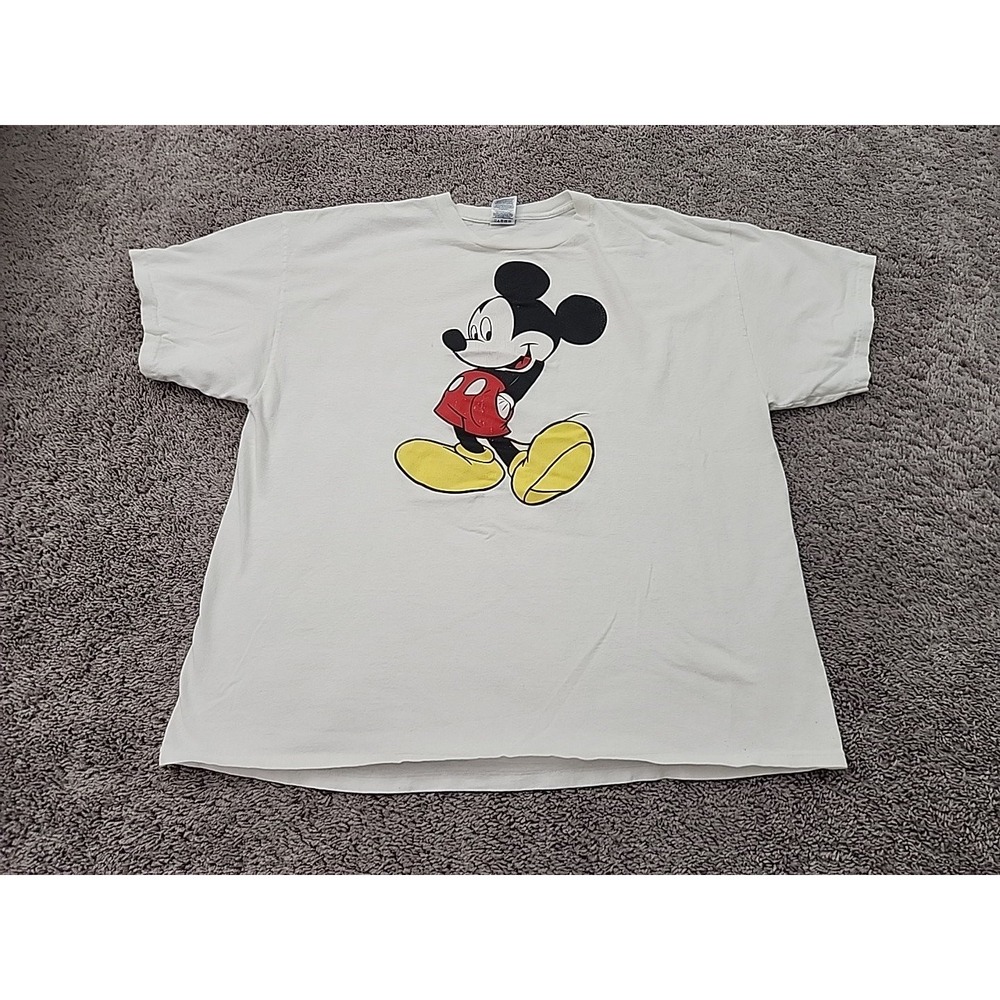 Disney Mickey Mouse Classic Pose T-Shirt Men's 2XL White Adult Contemporary
